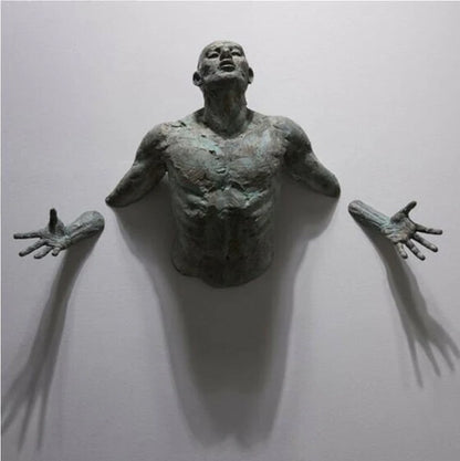 Wall Decoration Man Abstract - Easy Installation- Versatile Placement