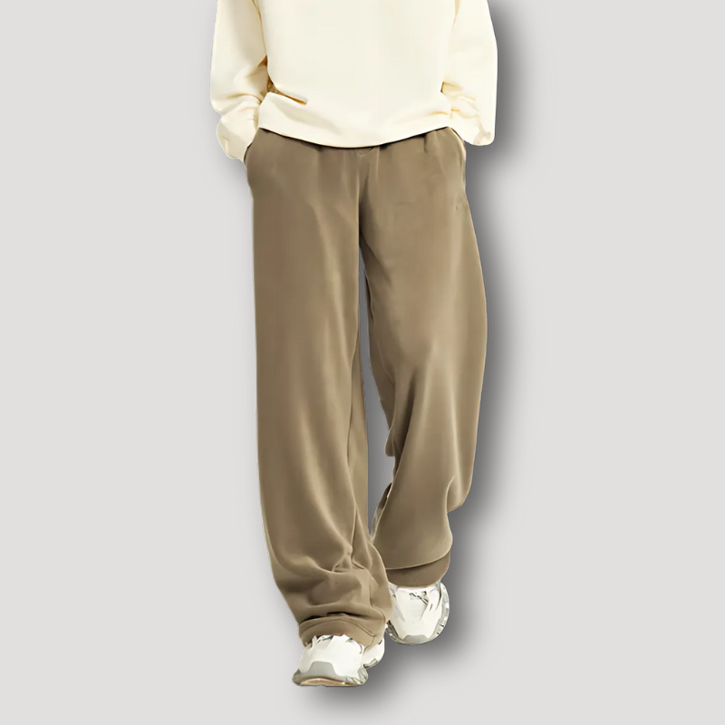 Straight Leg Fleece Pants for Men