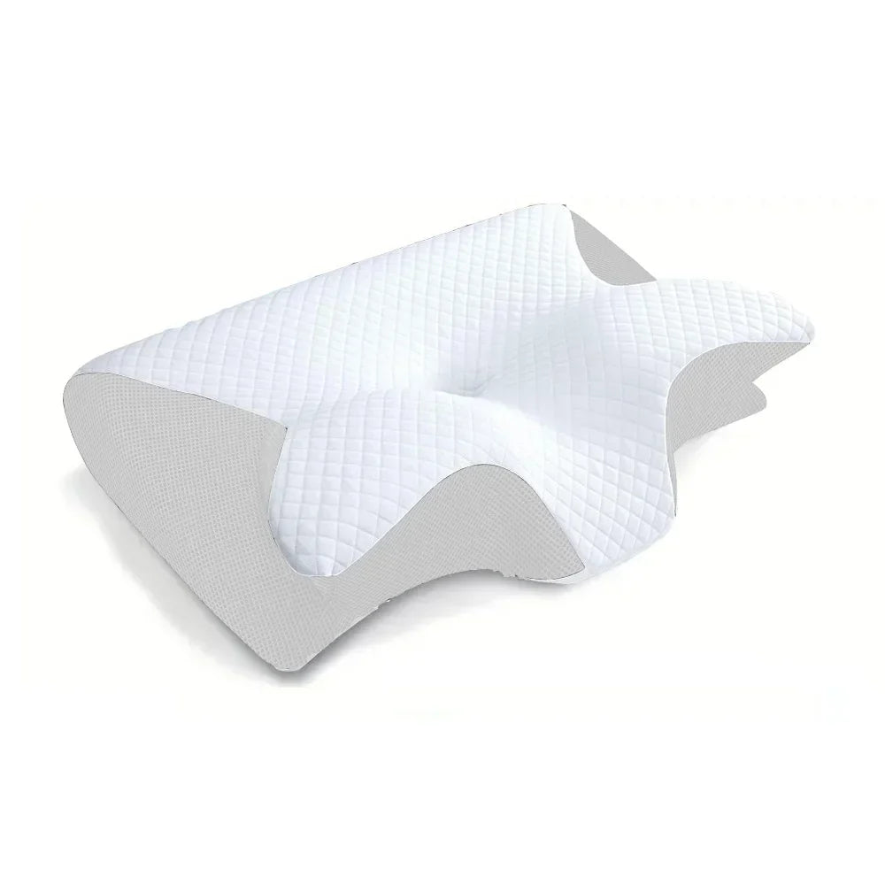 White_Ergonomic Pillow - Side, Back & Stomach Sleeper - Neck & Back Pain Relief