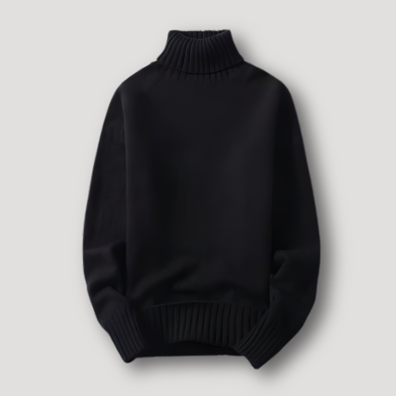 Knitted Ribbed Wool Oversized Korean Style Turtleneck Sweater