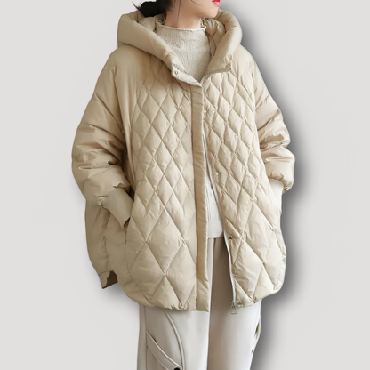 Quilted Hooded Puffer Jacket Women Winter Outerwear