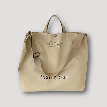 INSIDE OUT Cross Body Bags Canvas Handbag Tote Bag