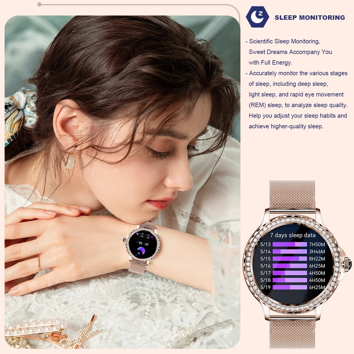Women Bluetooth Smartwatch - Flaunt Style - Anti Lost Features