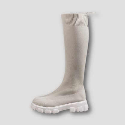 Chunky Sole Knee High Sock Boots for Women