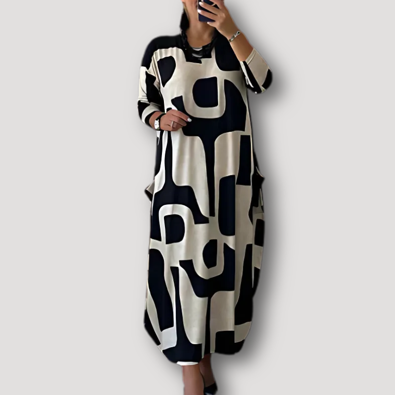 Elegant Stylish Maxi Dress Long Sleeve