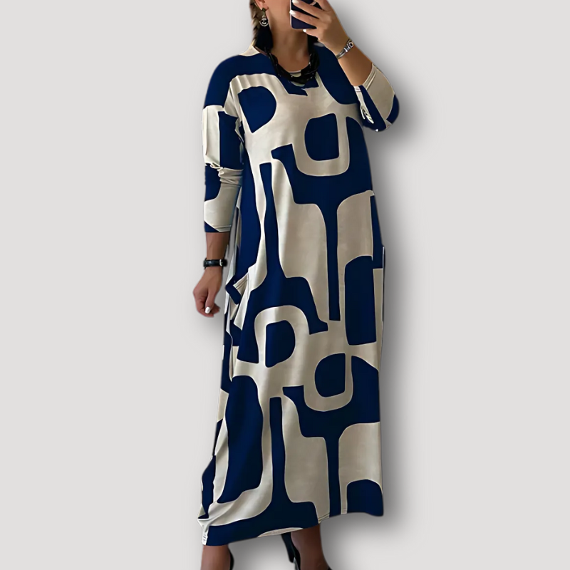 Elegant Stylish Maxi Dress Long Sleeve