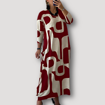 Elegant Stylish Maxi Dress Long Sleeve