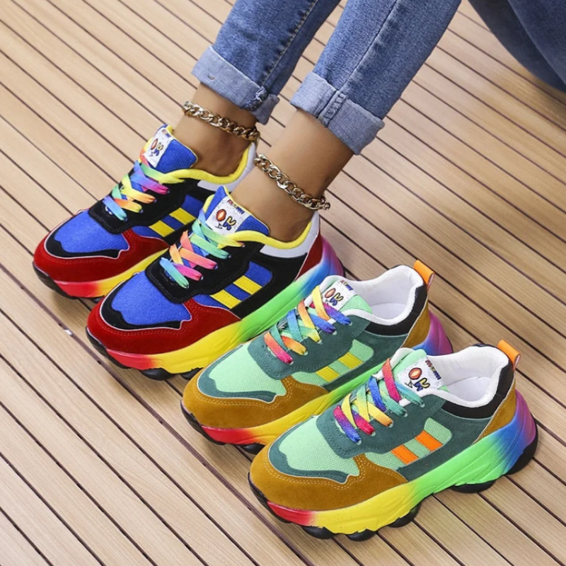 Sports Running Footwear Rainbow Chunky Sneakers