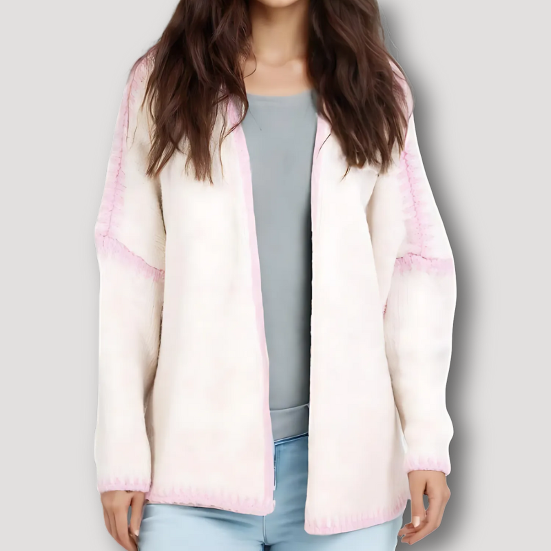 Chunky Stitching Drop Shoulder Long Cardigan for Women