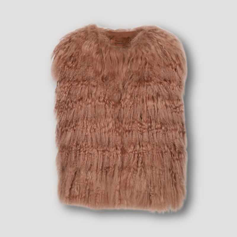 Open Front Sleeveless Fur Vest Women