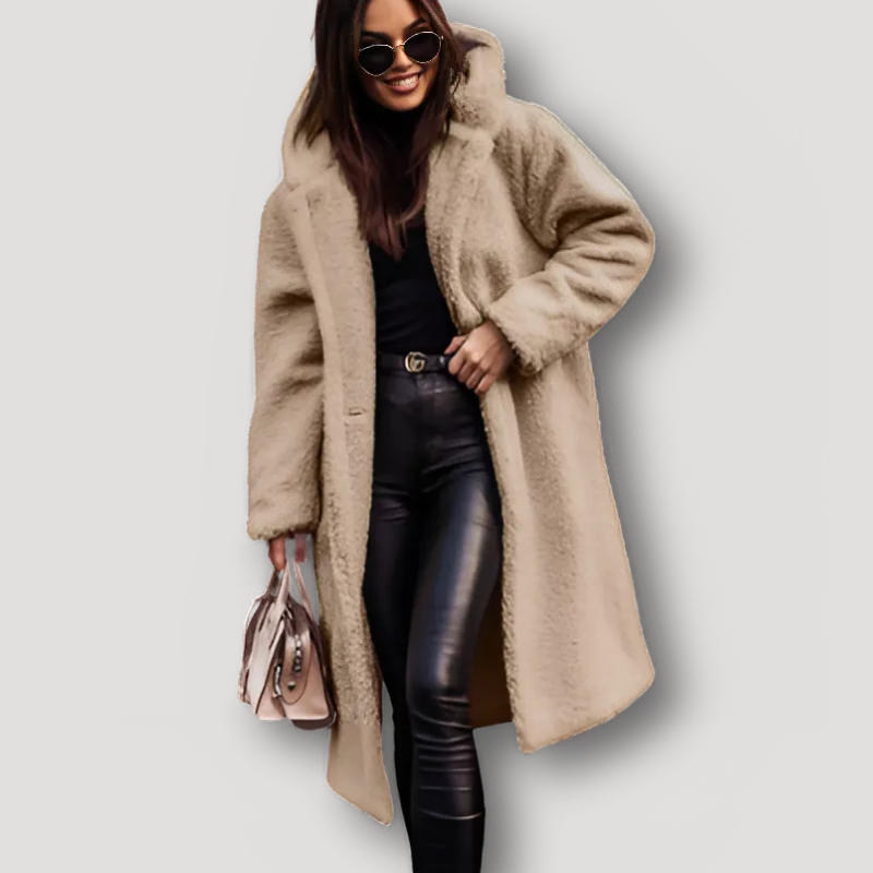 Winter Overcoat Hooded Teddy Coat Women in Long Coat