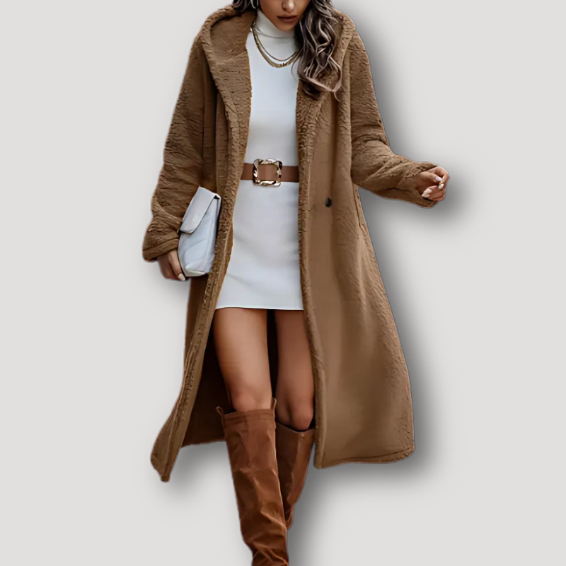 Winter Overcoat Hooded Teddy Coat Women in Long Coat