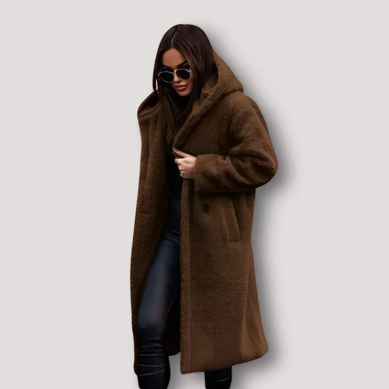 Winter Overcoat Hooded Teddy Coat Women in Long Coat