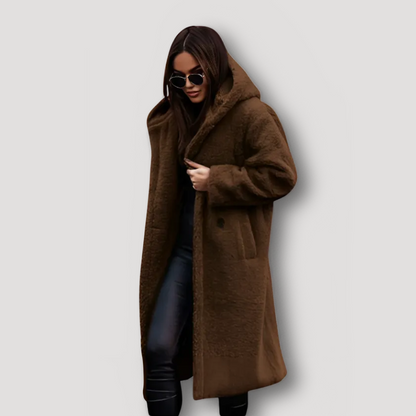 Winter Overcoat Hooded Teddy Coat Women in Long Coat