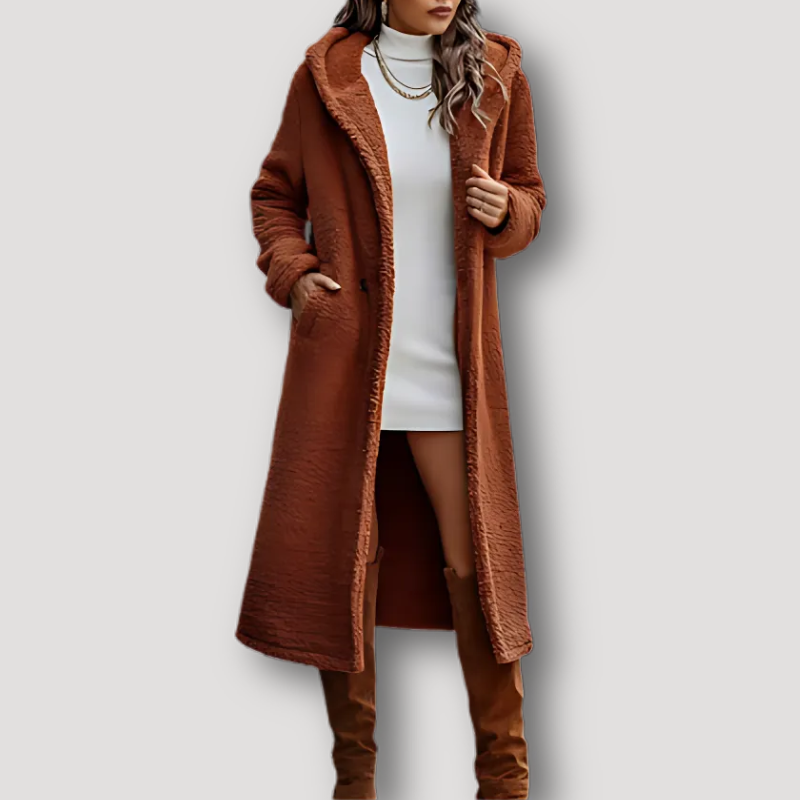 Winter Overcoat Hooded Teddy Coat Women in Long Coat