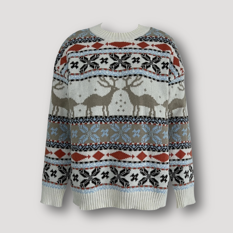 Cozy Knit Reindeer Fair Isle Christmas Jumpers in Australia