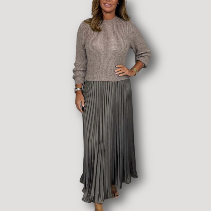 Women's Two Piece Set Skirt and Top Long Sleeve