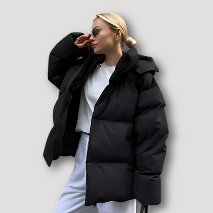 Oversized Insulated Hooded Puffer Jacket for Womens