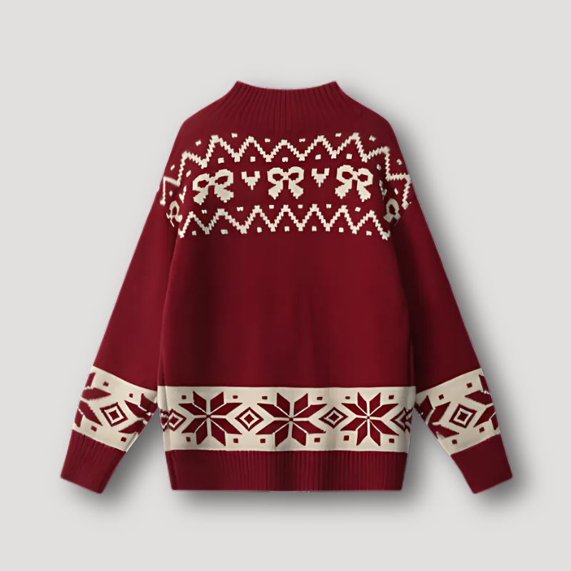 Toggle Closure Cozy Reindeer Christmas Knit Cardigan