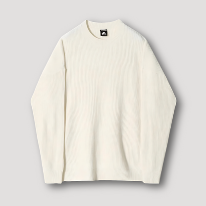 Drop Shoulder Oversized Ribbed Knit Sweater for Men