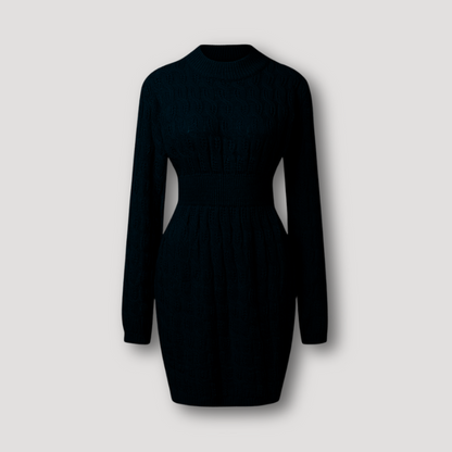 Slim Fit Pleated High Waisted Knitted Dress Women