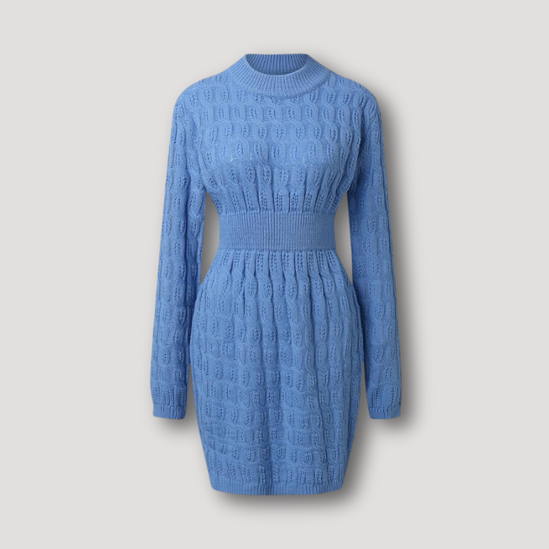 Slim Fit Pleated High Waisted Knitted Dress Women