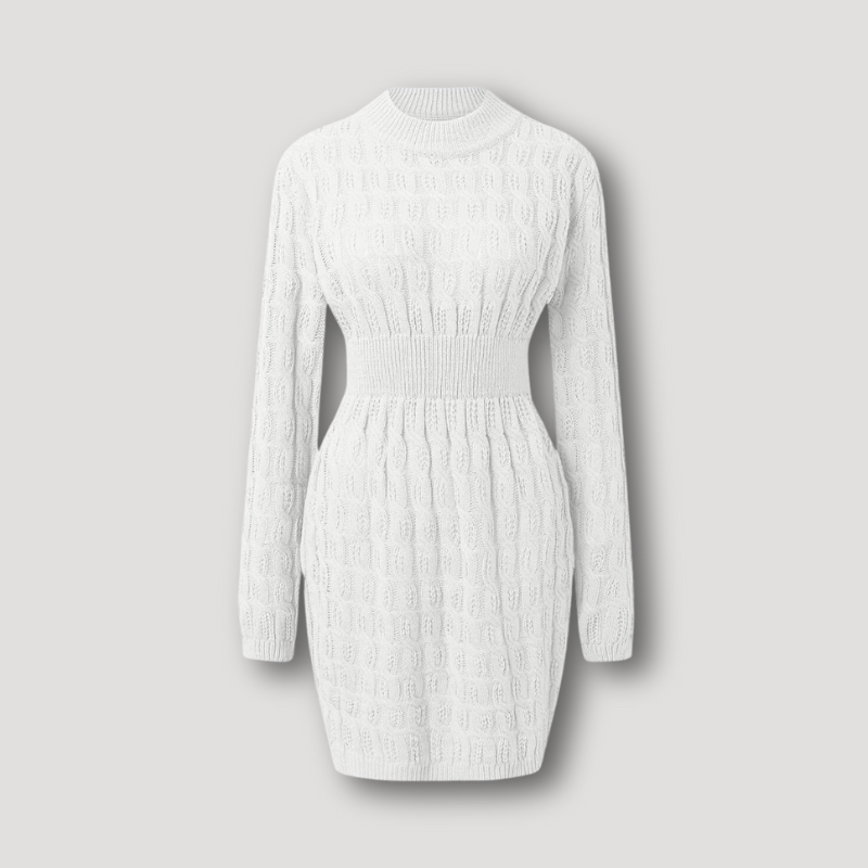 Slim Fit Pleated High Waisted Knitted Dress Women