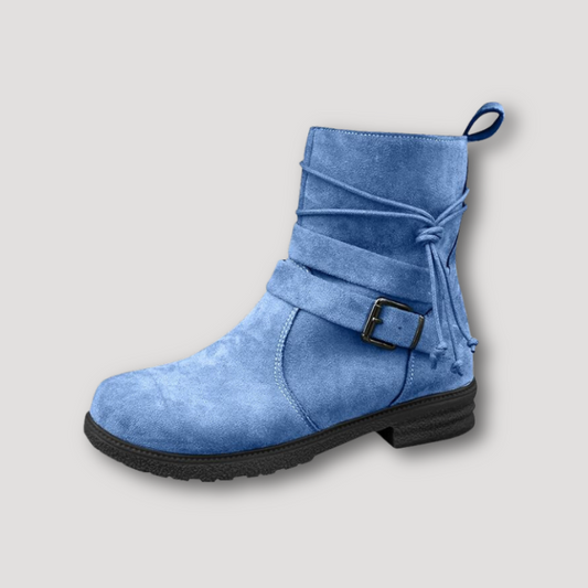 Buckled Side Zip Ankle Boots for Ladies