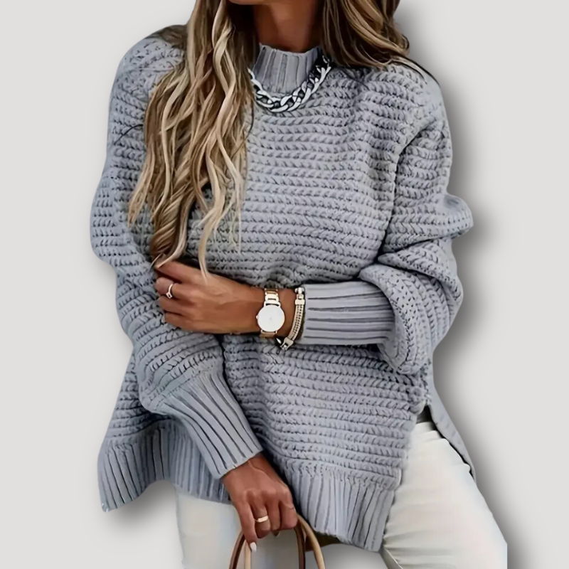 Basket Weave Oversized Chunky Knit Sweater Women