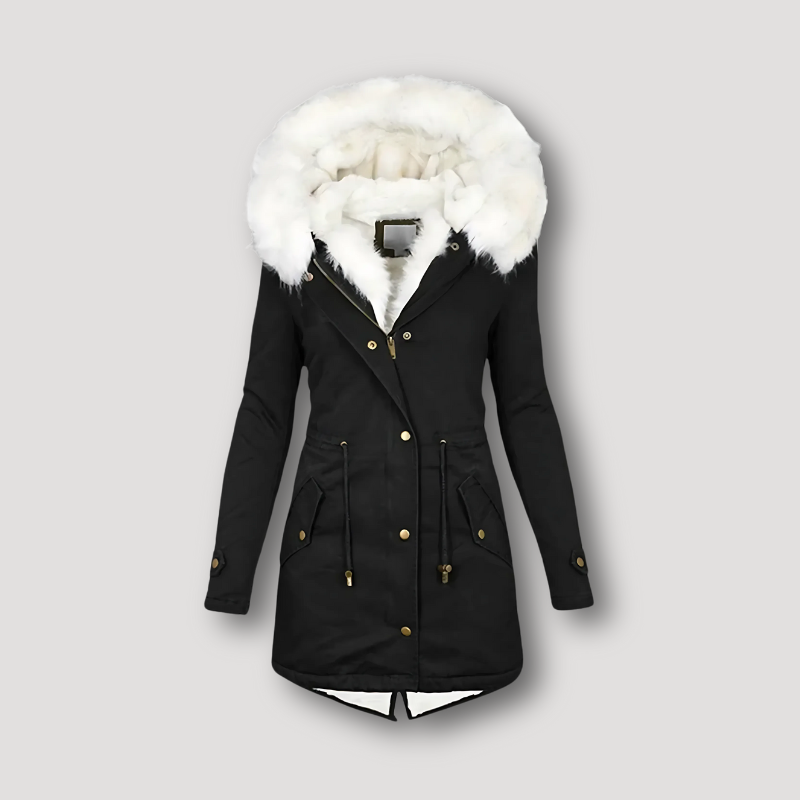 White Fur Lined Hooded Winter Coat Women Australia Sydneymode