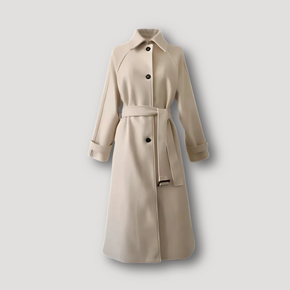 Elegant Overcoat Tie Waist Trench Coat Coat for Women