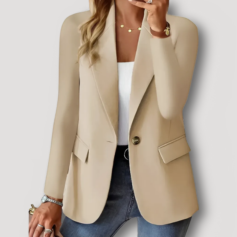 Casual Blazer Single Button Suit Jacket for Women