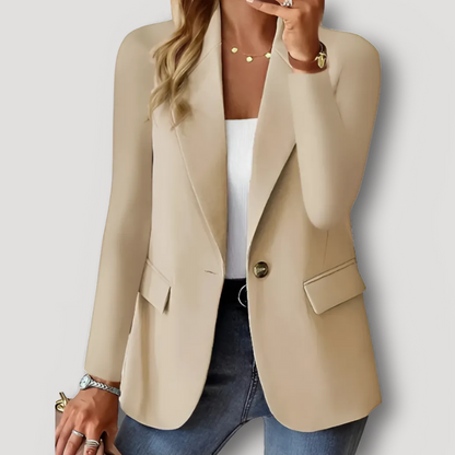 Casual Blazer Single Button Suit Jacket for Women