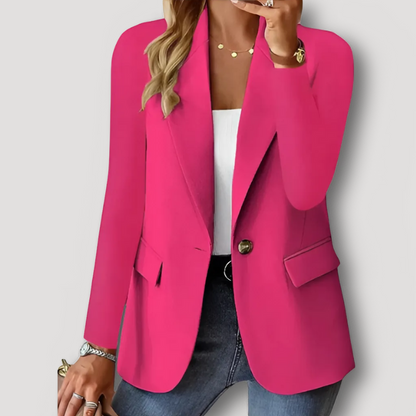 Casual Blazer Single Button Suit Jacket for Women