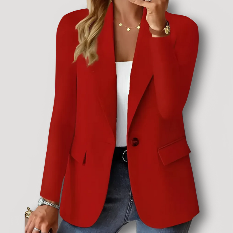 Casual Blazer Single Button Suit Jacket for Women