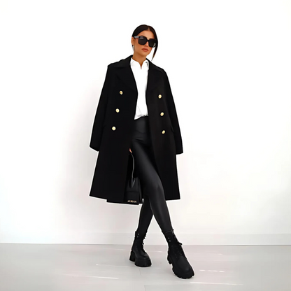 Classic Lapel Collar Double Breasted Women's Trench Coat Australia