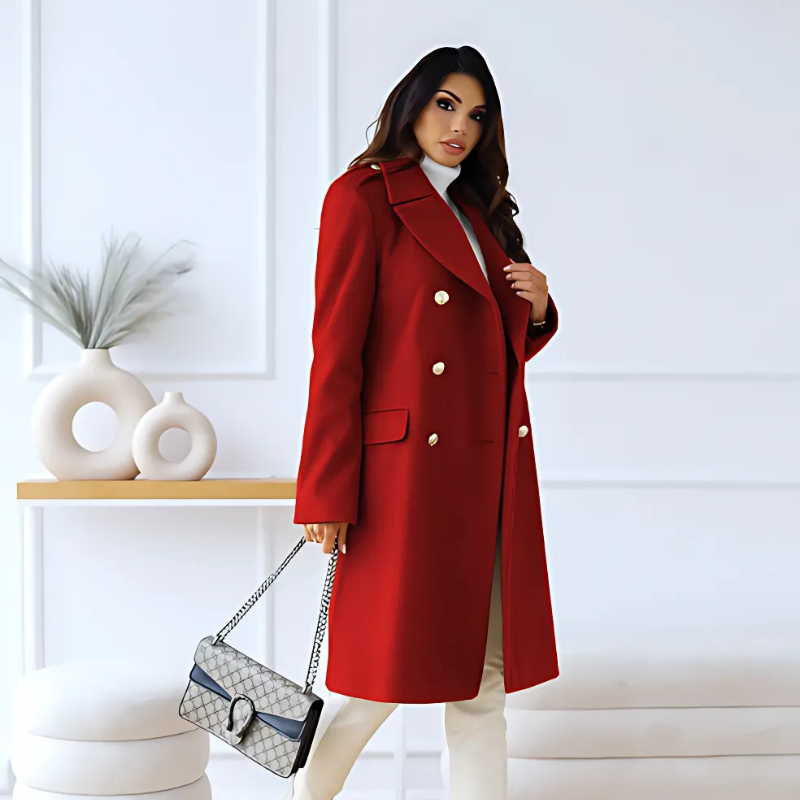 Classic Lapel Collar Double Breasted Women's Trench Coat Australia