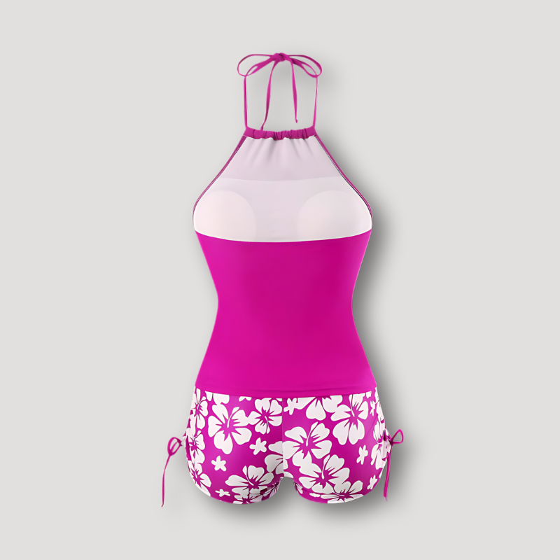 Halter Neck Top Floral Swim Shorts Tankini Swimwear Australia