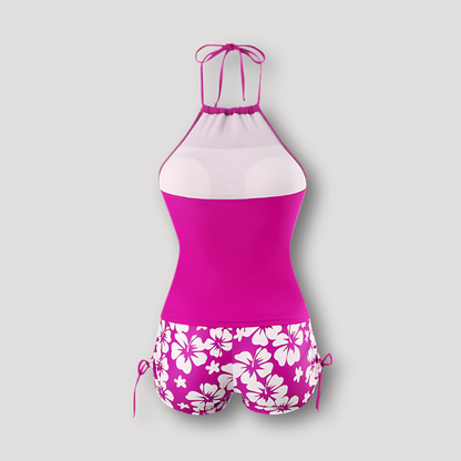 Halter Neck Top Floral Swim Shorts Tankini Swimwear Australia