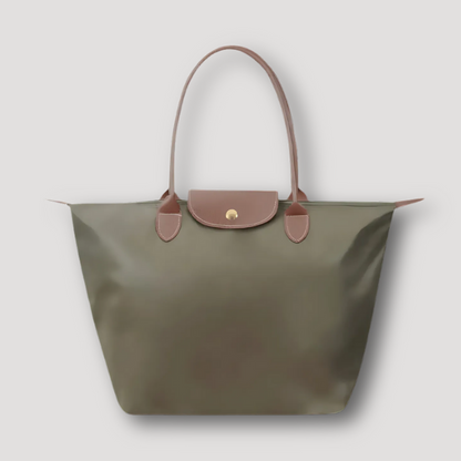 Brown Leather Accents Tote Bag Australia