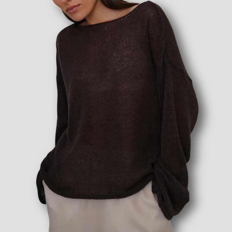 See Through Oversized Sheer Mesh Women Knit Sweater