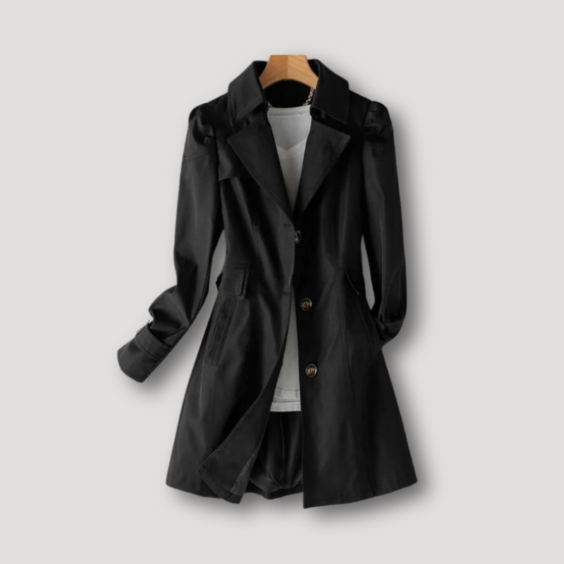 Casual Long Coat Tailored Fit Lapel Women's Trench Coat