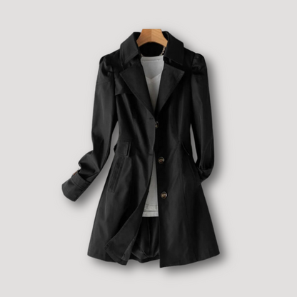 Casual Long Coat Tailored Fit Lapel Women's Trench Coat