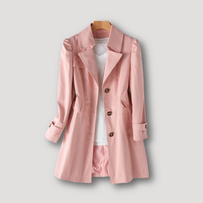 Casual Long Coat Tailored Fit Lapel Women's Trench Coat