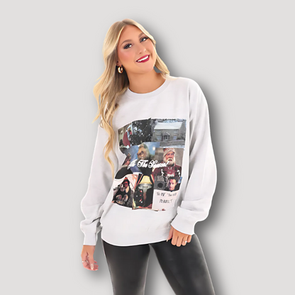 Grey Funny Christmas Movie Sweatshirt Women