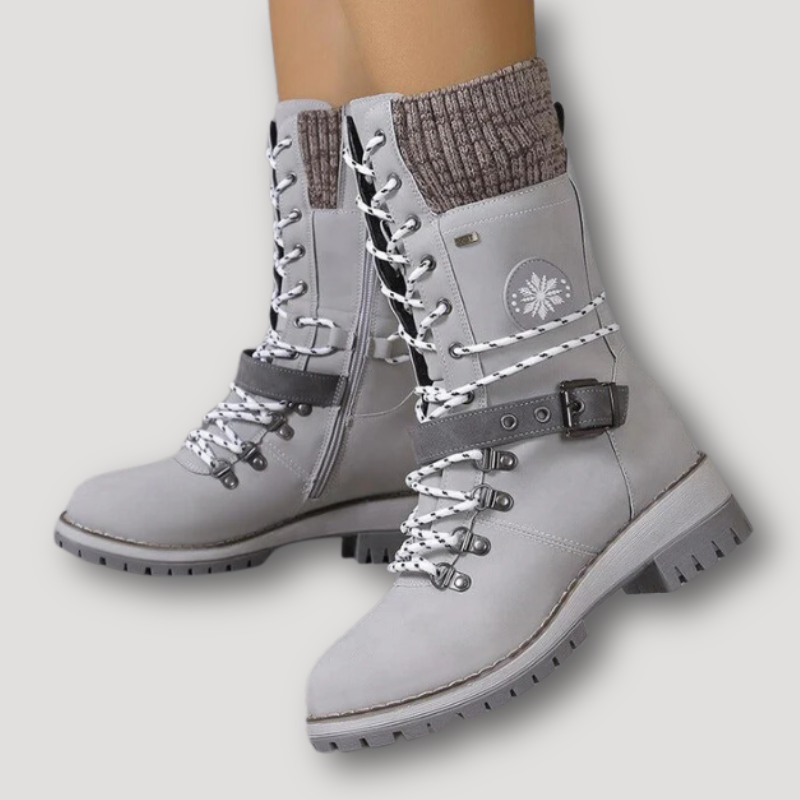 Knit Cuff Side Zipper Winter Boots Women Australia