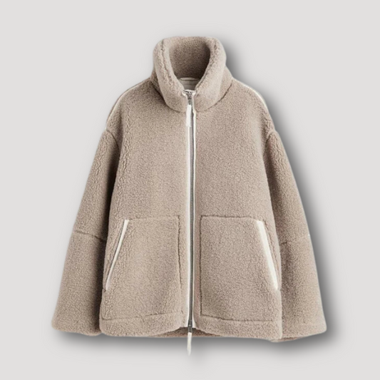 Oversized Zip Up Fleece Jacket Woman