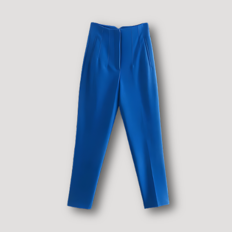 Straight Leg High Waisted Cropped Pants for Women