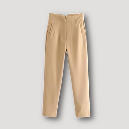 Straight Leg High Waisted Cropped Pants for Women