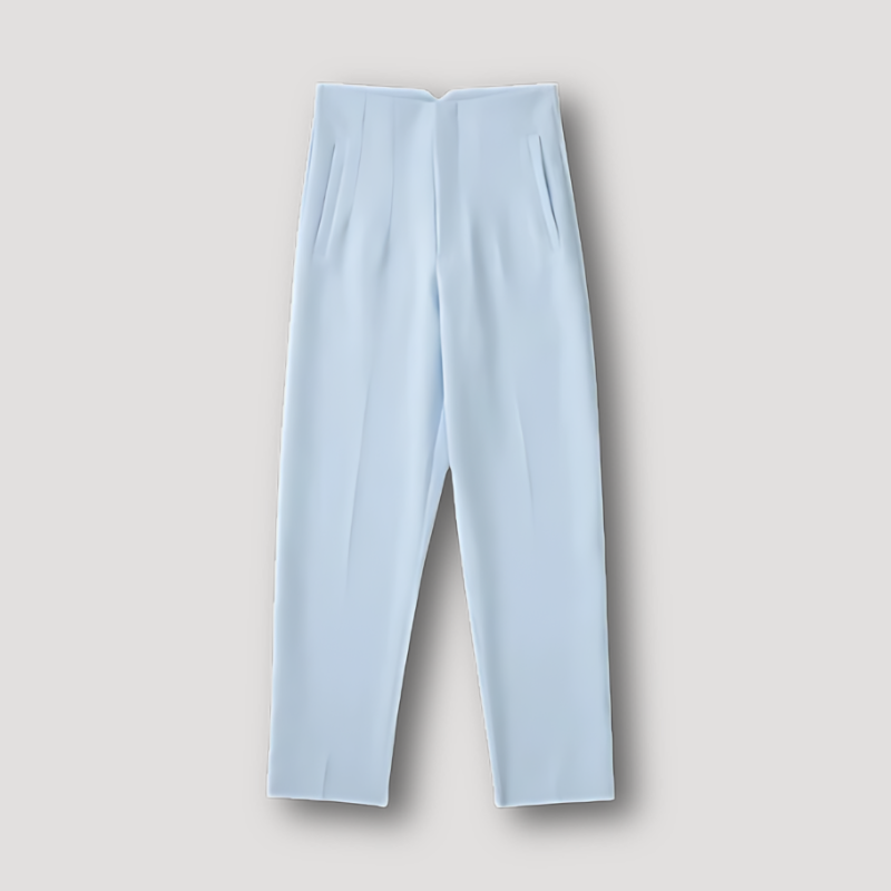 Straight Leg High Waisted Cropped Pants for Women